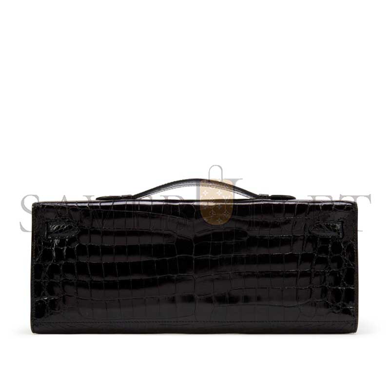H**mes MASTER KELLY CUTBLACK POROSUS SHINYCROC GHW (31*13*2cm)
